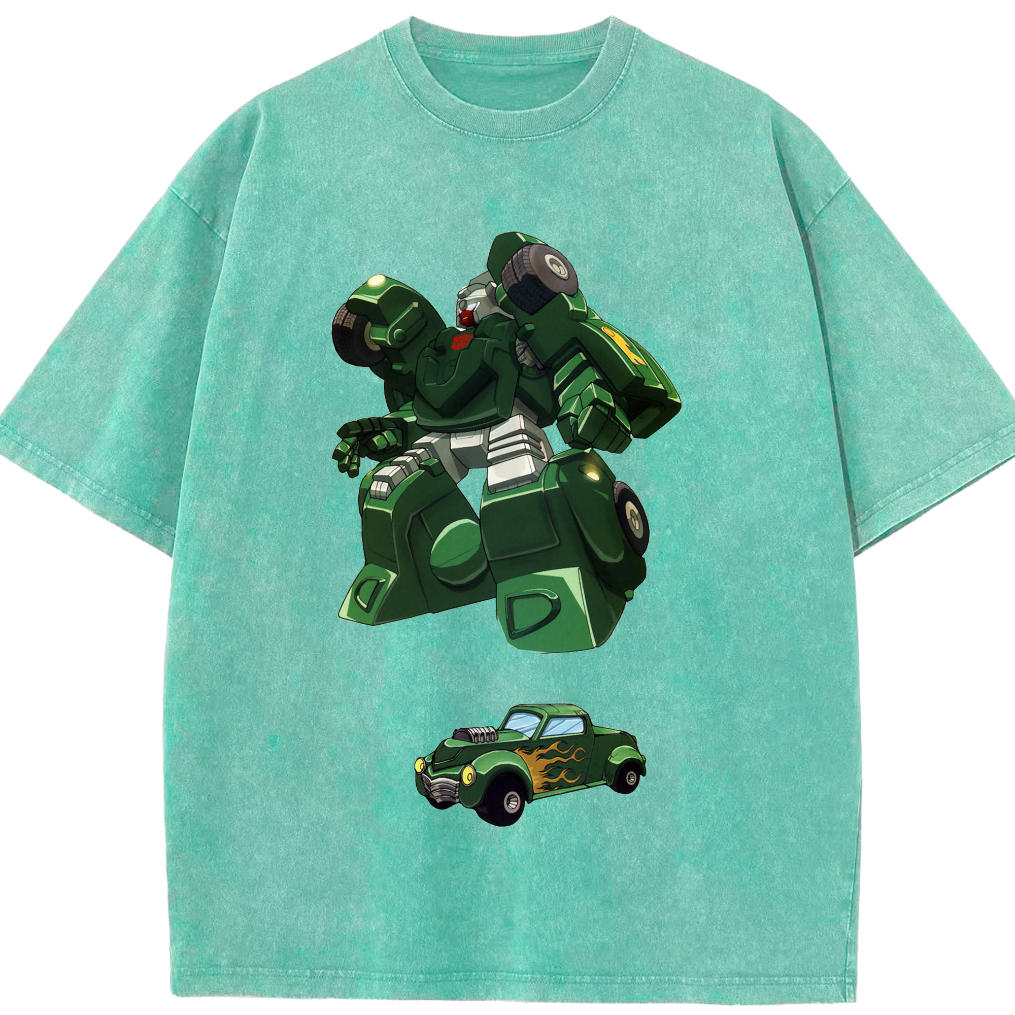 （画像用）  綿100% ヴィンテージ風 半袖Tシャツ（フロントプリント）